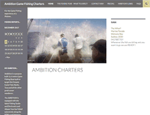 Tablet Screenshot of ambitioncharters.com.au